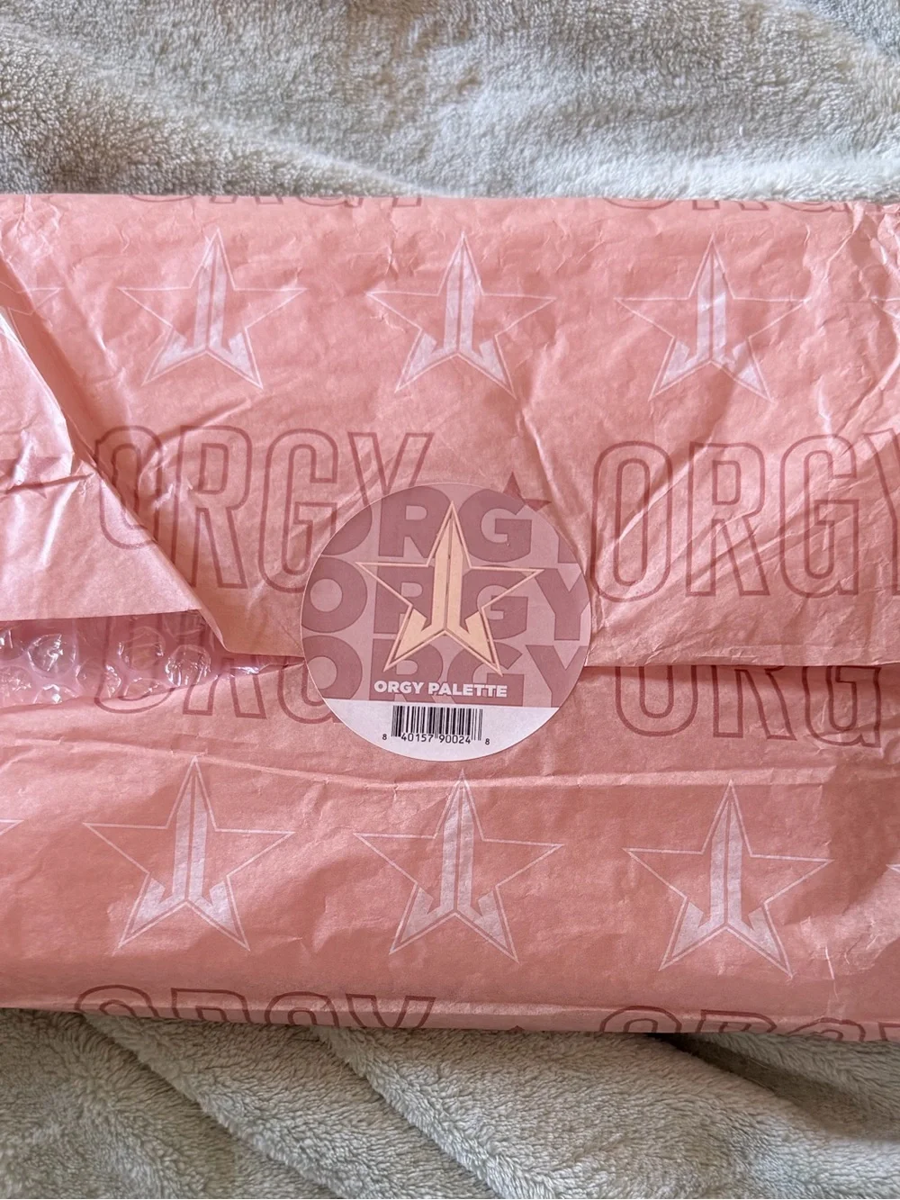 BNIB Jeffree Star Orgy Eyeshadow Palette Sealed In JSC Tissue Paper
